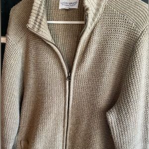 Men’s Lucky Brand Cashmere Blend Full Zip Sweater